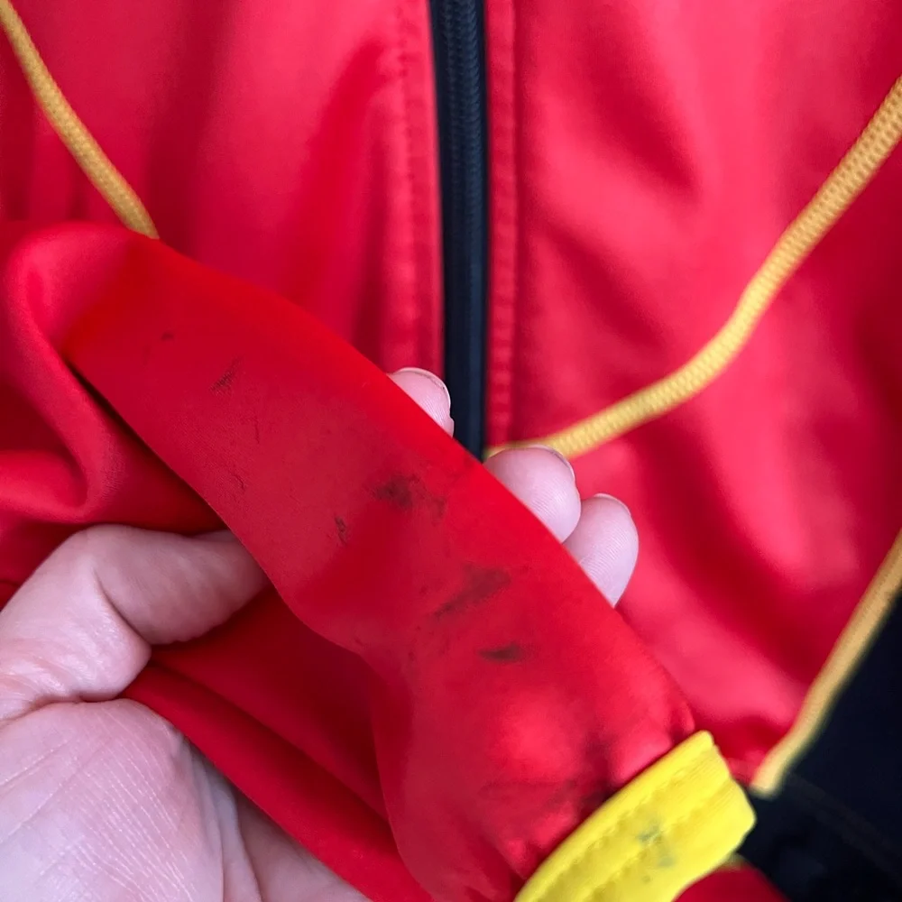 Men’s Castelli Rossi Corsa Cycling Jacket size Medium Red Yellow Black - Picture 11 of 14